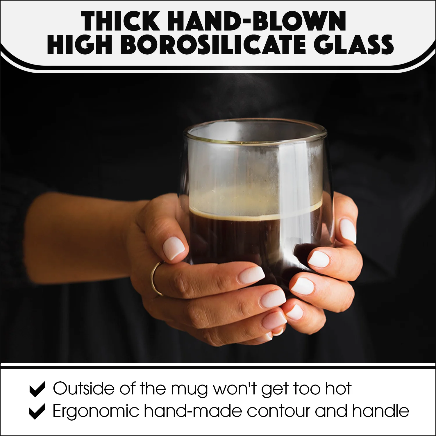 Double-Wall Insulated Glass Mugs (2) - Image 3