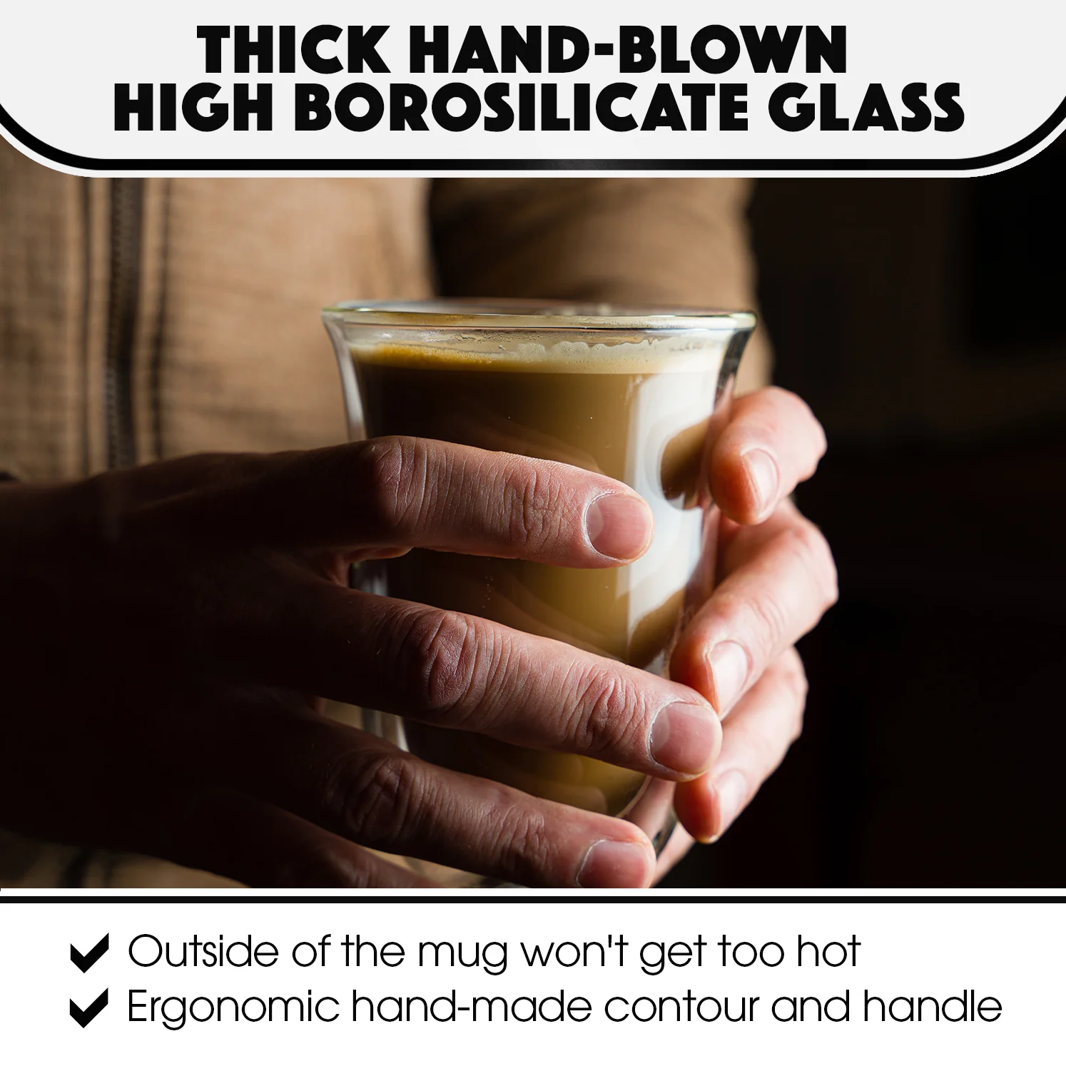 Double-Wall Insulated Latte Glasses (2) - Image 3